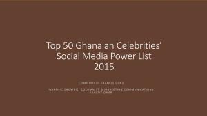 Ghana Celebrity Social Media Power.Pdf