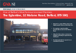 The Eglantine, 32 Malone Road, Belfast, BT9 5BQ