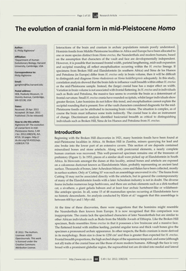 The Evolution of Cranial Form in Mid-Pleistocene Homo