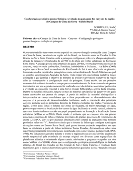 1 Configuração Geológico-Geomorfológica E