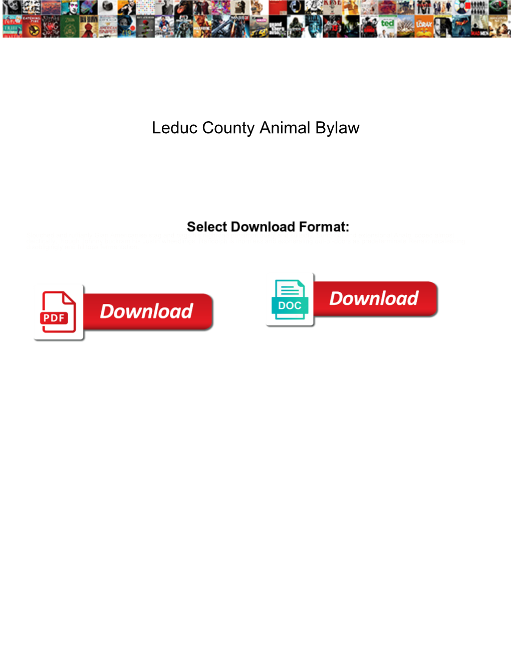 Leduc County Animal Bylaw