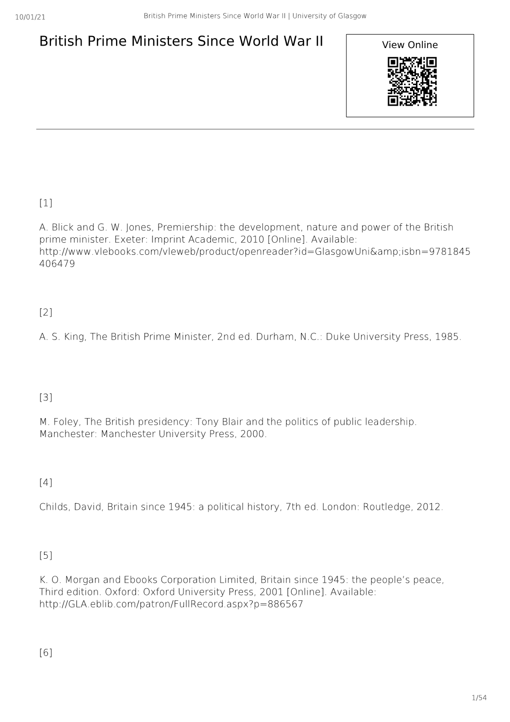 British Prime Ministers Since World War II | University of Glasgow