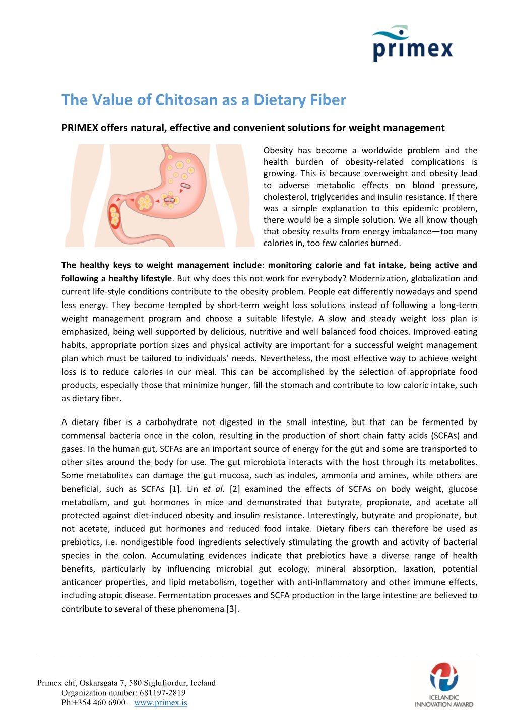 The Value of Chitosan As a Dietary Fiber