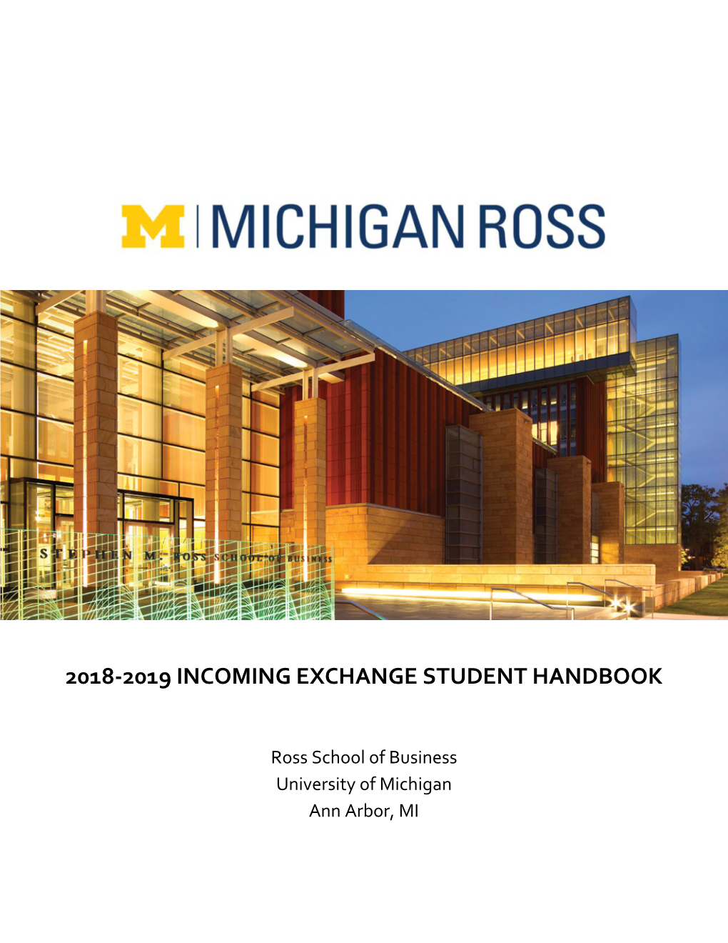 2018-2019 Incoming Exchange Student Handbook