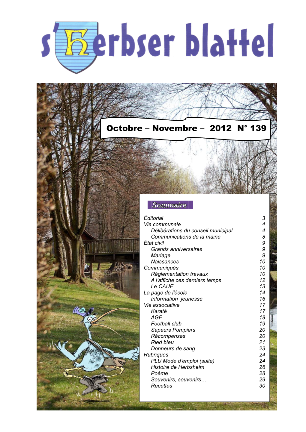 Octobre – Novembre – 2012 N° 139