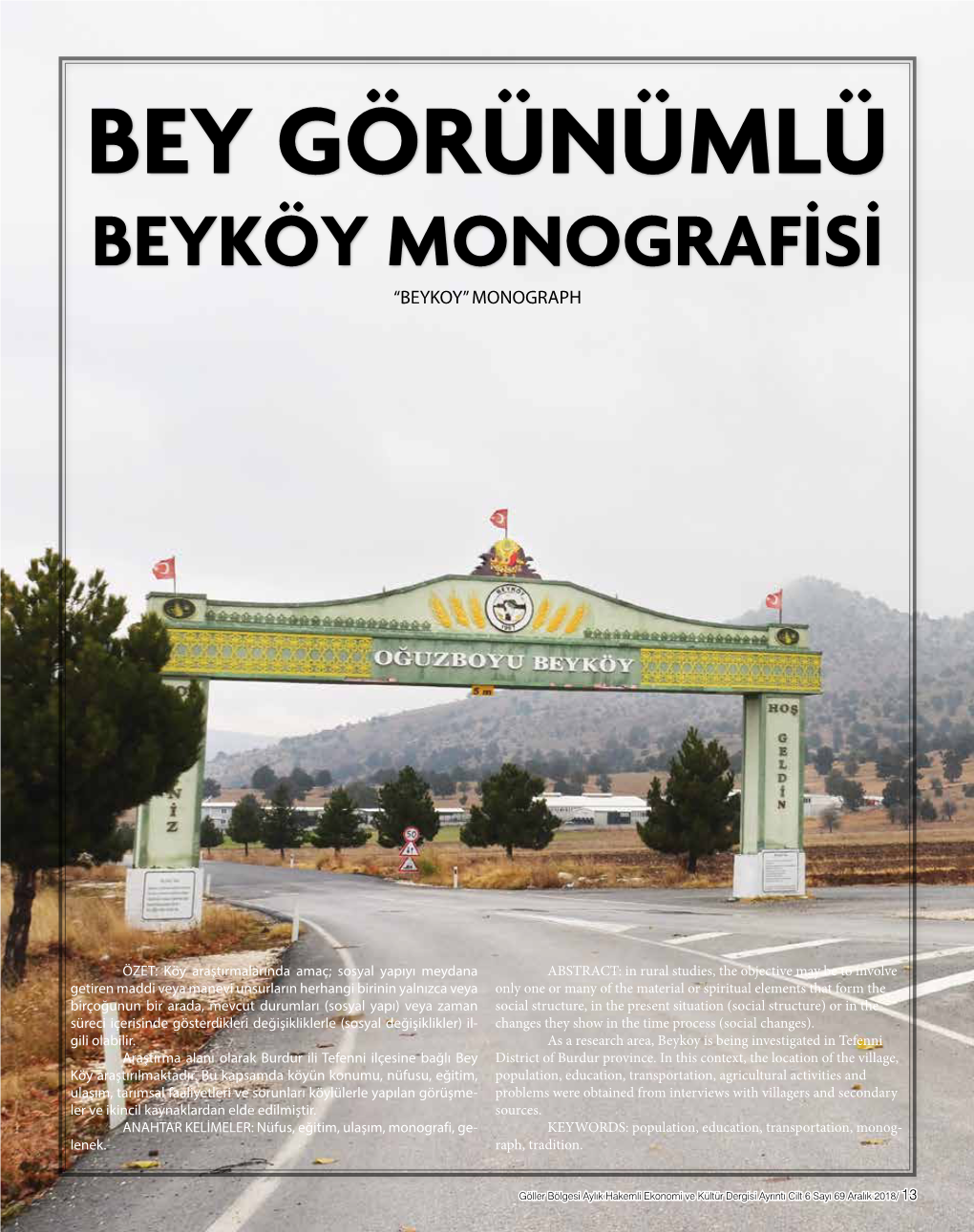 Beyköy Monografisi “Beykoy” Monograph