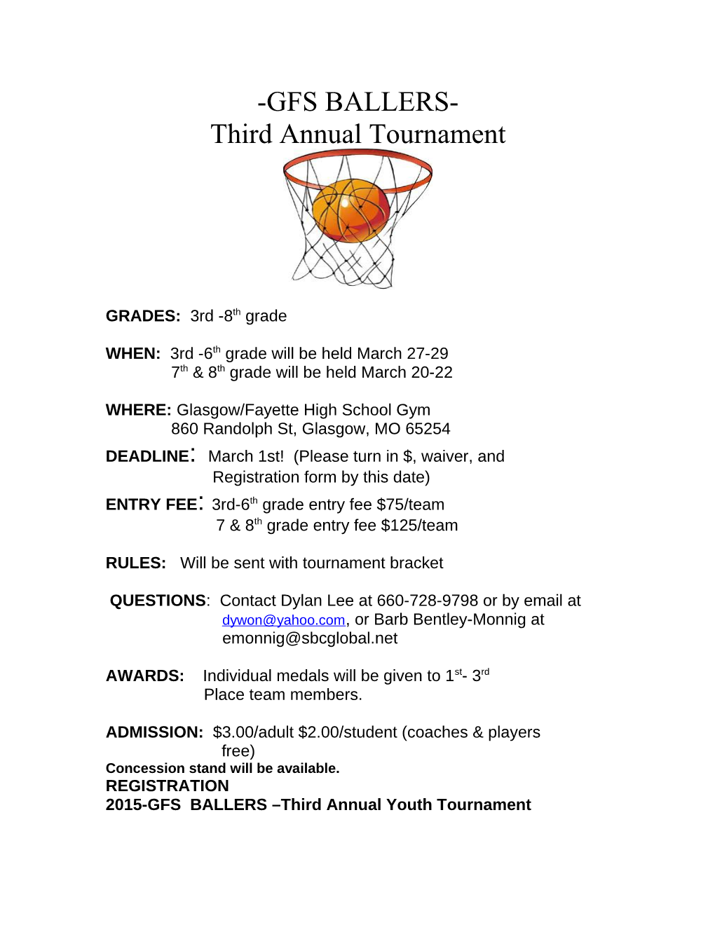 Third Annual Tournament