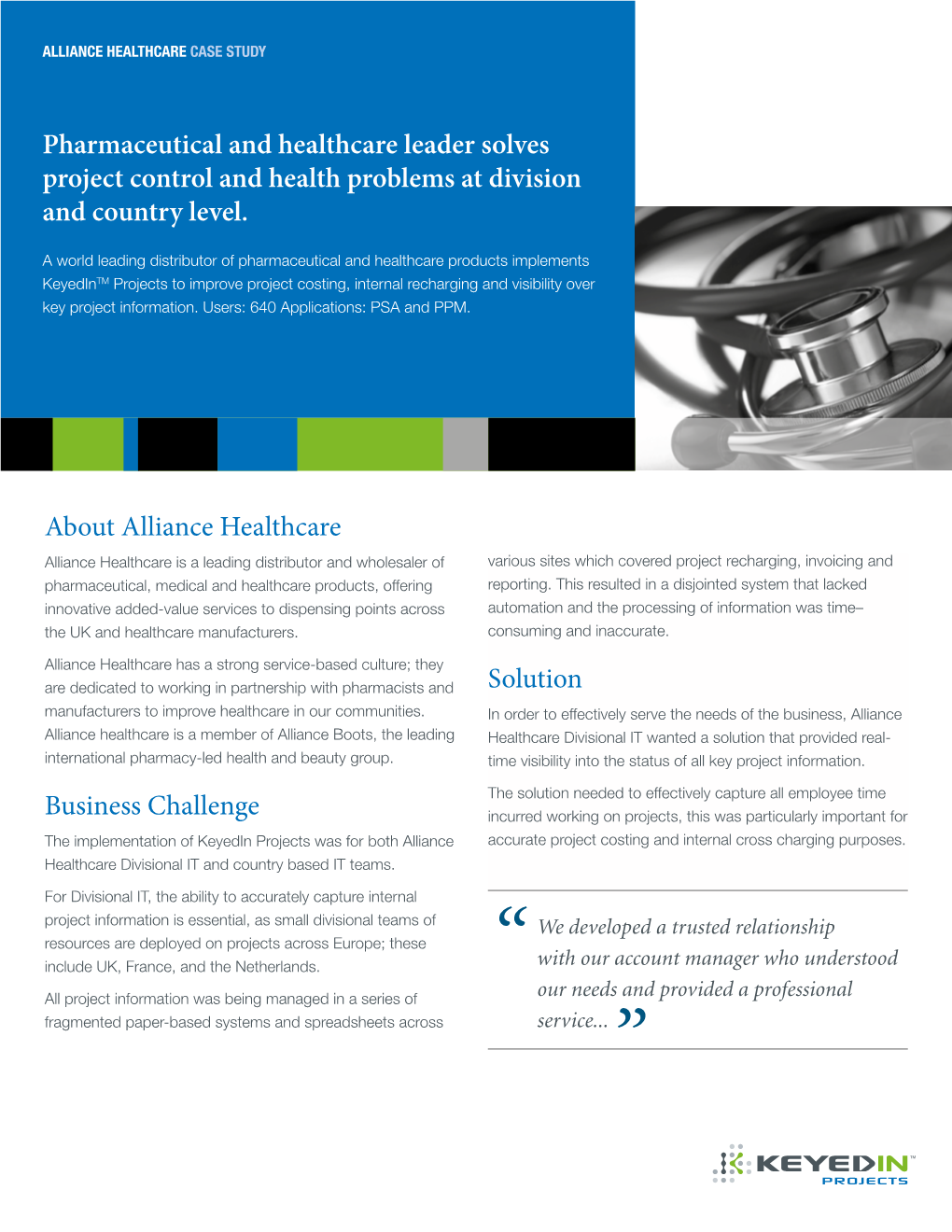 Alliance Healthcare CASE STUDY