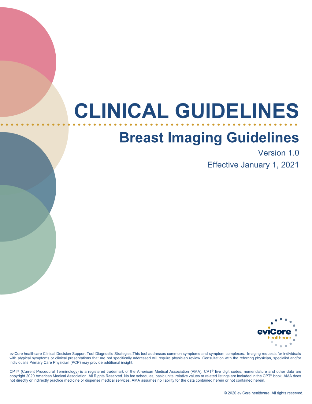 Evicore Breast Imaging Guidelines