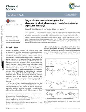 Sugar Silanes: Versatile Reagents for Stereocontrolled Glycosylation Via Intramolecular Aglycone Delivery