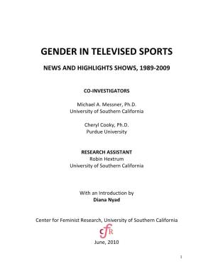 Gender in Televised Sports: News and Highlight Shows, 1989-2009