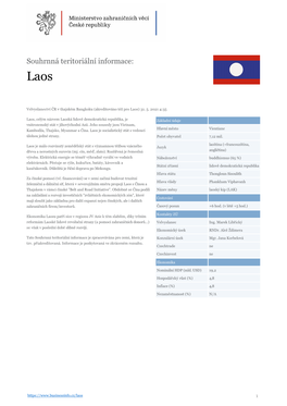 Souhrnná Teritoriální Informace: Laos