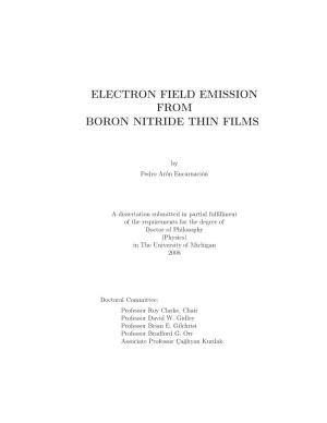 Electron Field Emission from Boron Nitride Thin Films