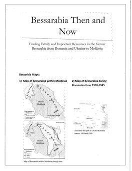 Bessarabia Then and Now Handout