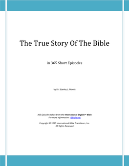 The True Story of the Bible