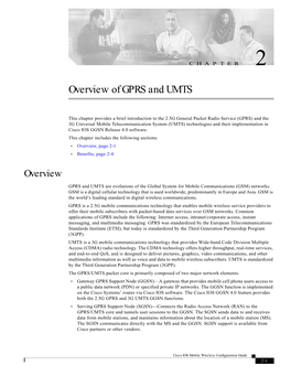 Overview of GPRS and UMTS