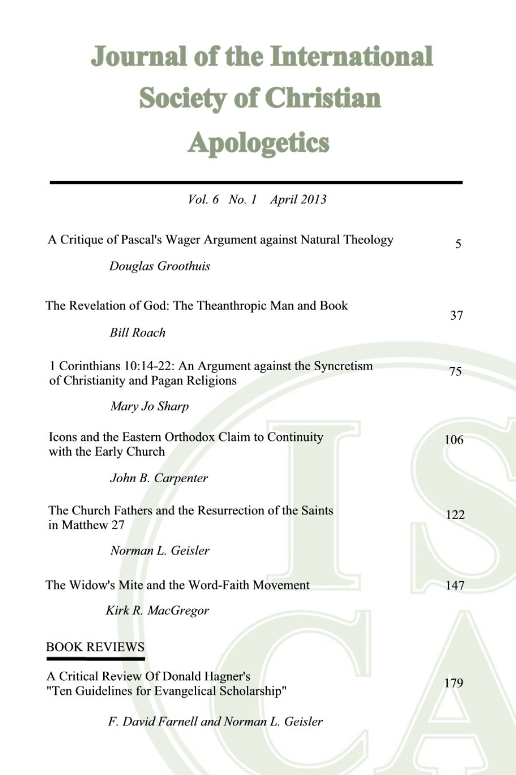 JISCA Volume 6, No. 1, April 2013