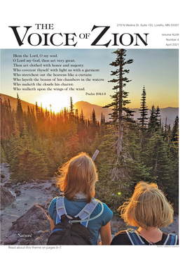 OF Volume XLVIII VOICE ZION Number 4 April 2021