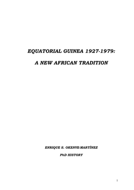 Equatorial Guinea 1927-1979