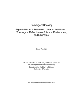 Convergent Knowing: Explorations of a Sustained-And'sustainable