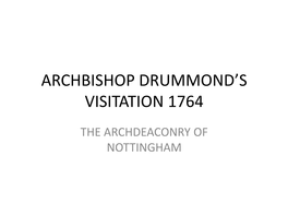Archbishop Drummond's Visitation 1764