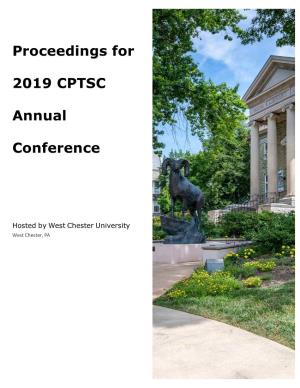 Proceedings for 2019 CPTSC Annual Conference