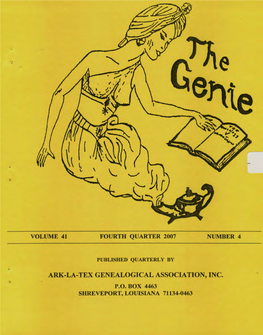 Ark-La-Tex Genealogical Association, Inc. P.O