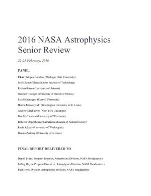 2016 NASA Astrophysics Senior Review