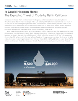 The Exploding Threat of Crude by Rail in California (PDF)