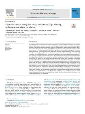 The Early Triassic Jurong Fish Fauna, South China Age, Anatomy, Taphonomy, and Global Correlation