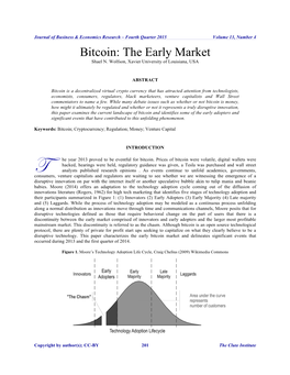 Bitcoin: the Early Market Shael N