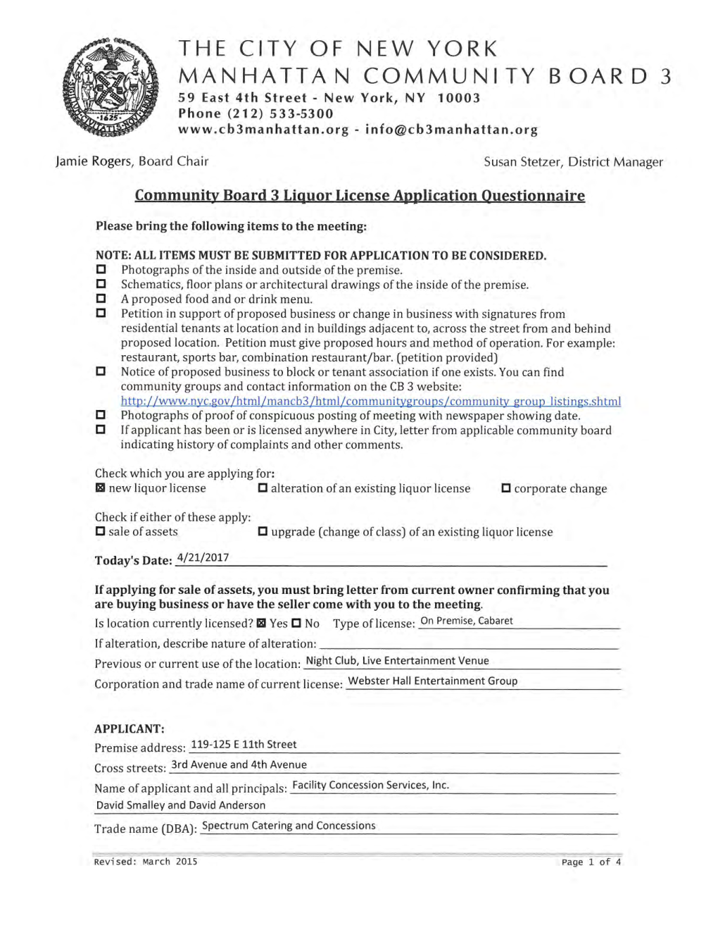 07- 119-125 East 11Th Street Questionnaire.Pdf