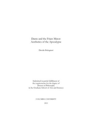 Dante and the Friars Minor: Aesthetics of the Apocalypse
