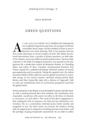 Green Questions