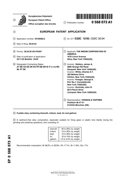 Fusible Alloy Containing Bismuth, Indium, Lead, Tin and Gallium