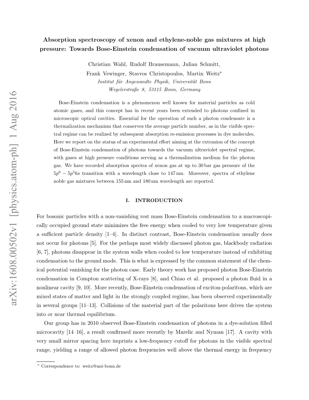 Absorption Spectroscopy of Xenon and Ethylene-Noble Gas Mixtures at High Pressure: Towards Bose-Einstein Condensation of Vacuum Ultraviolet Photons