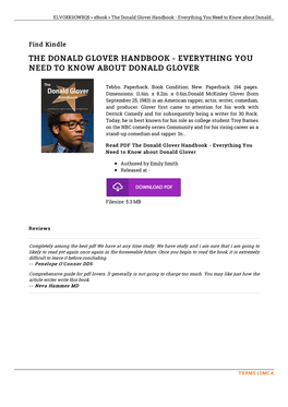 Read PDF / the Donald Glover Handbook