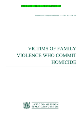 Victims of Family Violence Who Commit Homicide