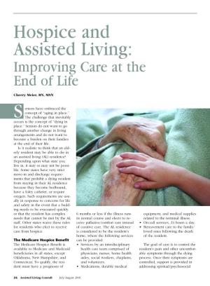 Hospice and Assisted Living: Improving Care at the End of Life