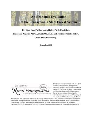 An Economic Evaluation of the Pennsylvania State Forest System