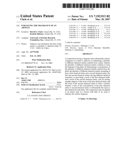 (12) United States Patent (10) Patent No.: US 7,192,913 B2 Clark Et Al