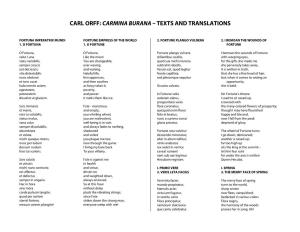 Carl Orff: Carmina Burana – Texts and Translations
