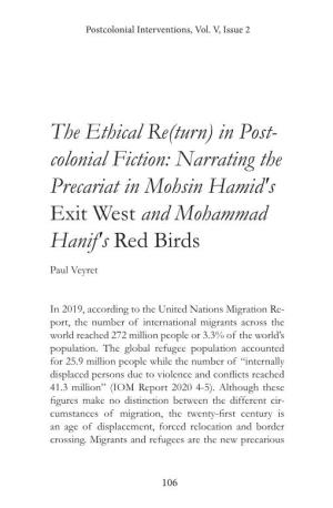 Colonial Fiction: Narrating the Precariat in Mohsin Hamid's Exit West and Mohammad Hanif's Red Birds