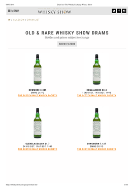 Dram List | the Whisky Exchange Whisky Show