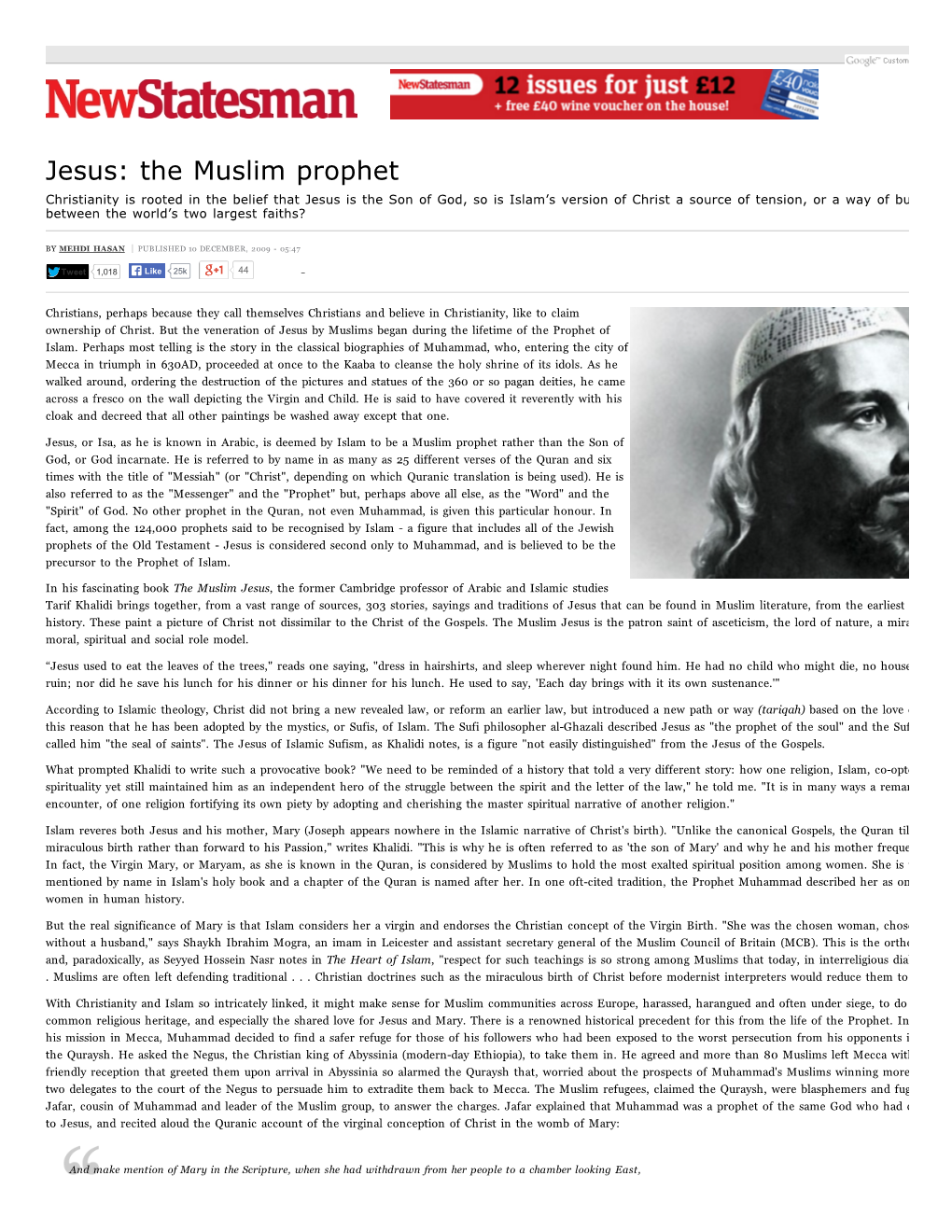 Jesus: the Muslim Prophet