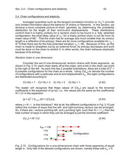 Sec. 2.4 – Chain Configurations and Elasticity 42 2.4 Chain