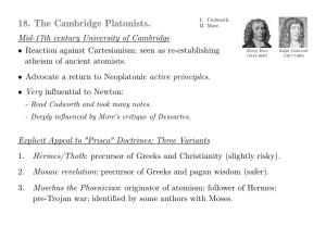 18. the Cambridge Platonists. II