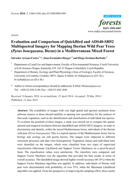 Evaluation and Comparison of Quickbird and ADS40-SH52