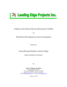 State of the Art and Economic Viability of Wind Power Development In
