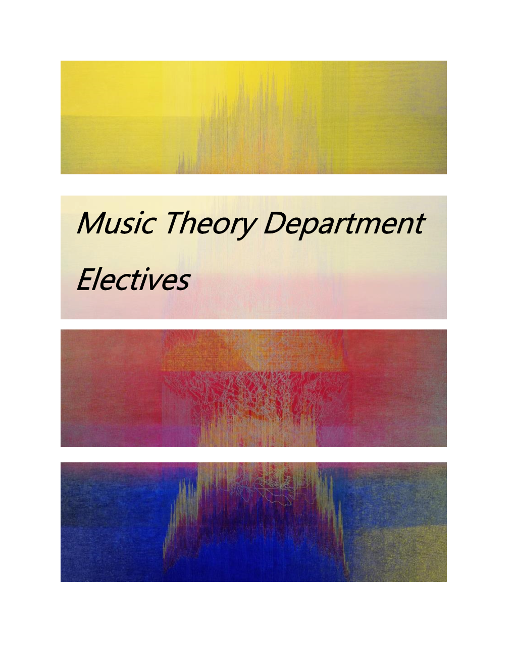 Music Theory Department Electives